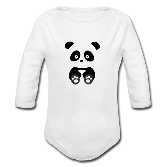 Baby Bio-Langarm-Body - Weiß