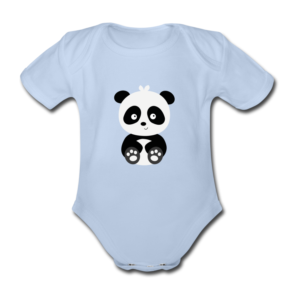 Baby Bio-Kurzarm-Body Pat Panda - Sky
