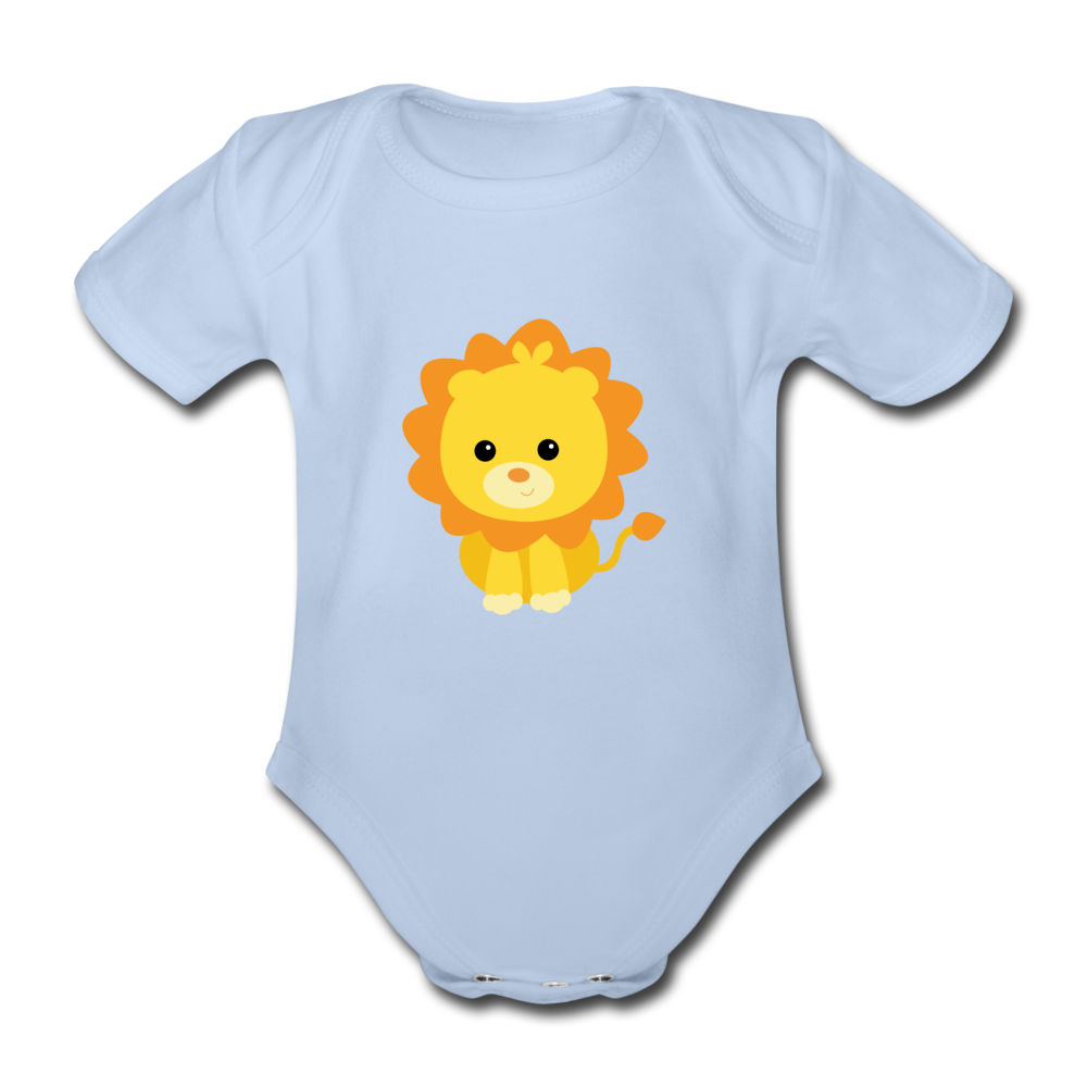 Baby Bio-Kurzarm-Body Leo Löwe® - Sky
