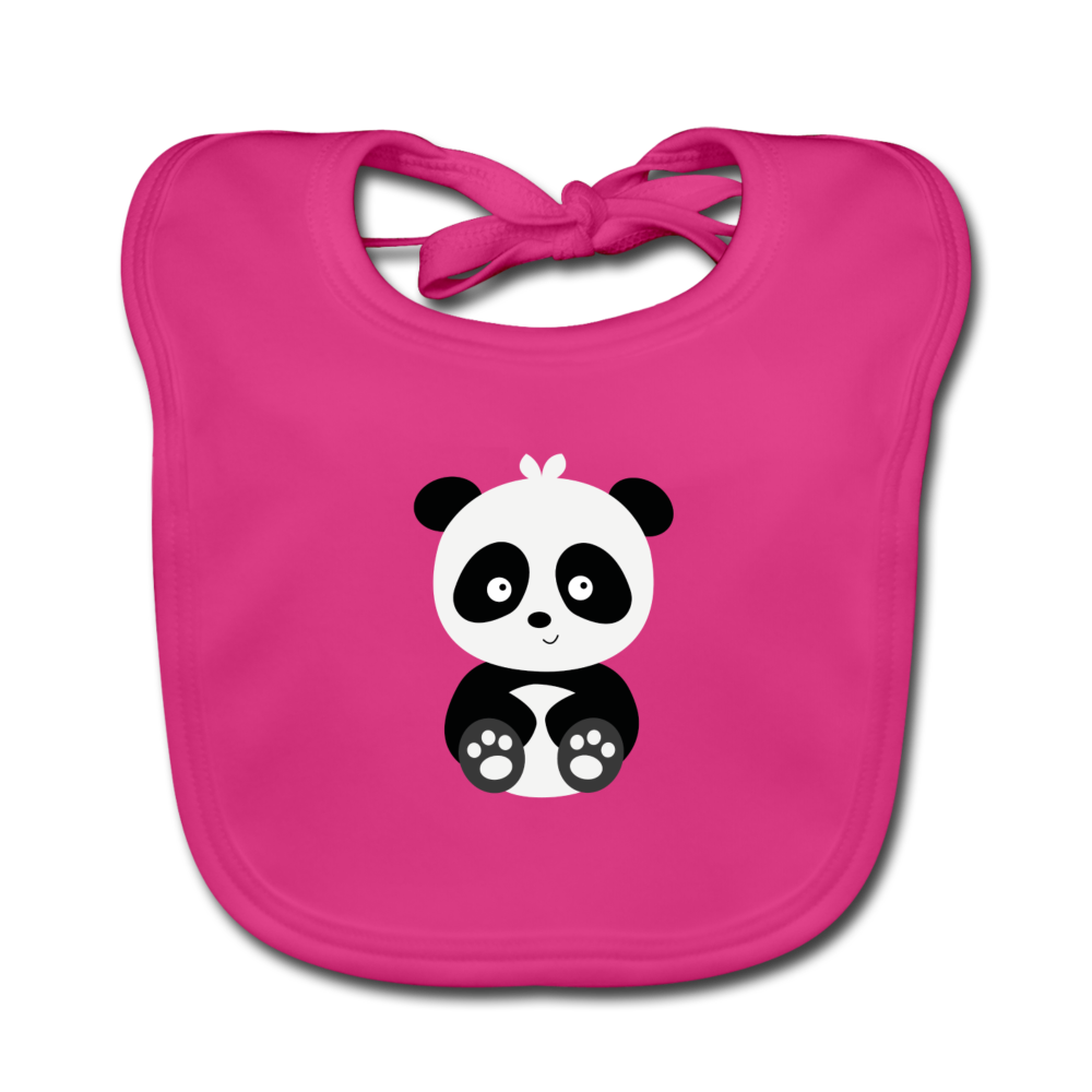 Baby Bio-Lätzchen Pat Panda - Fuchsia