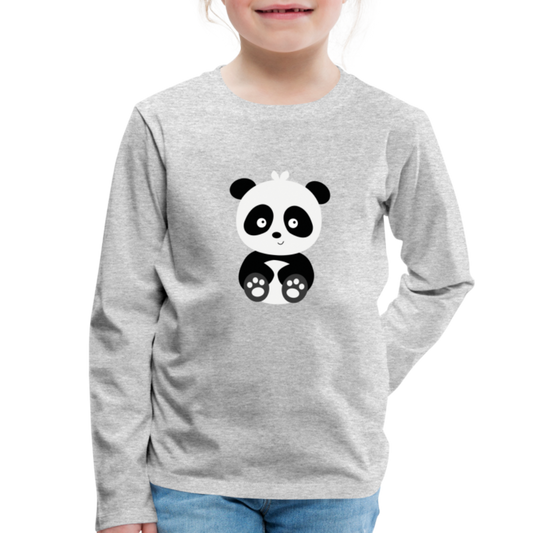 Bio-Langarmshirt Pat Panda - Grau meliert