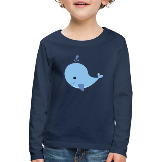 Bio-Langarmshirt Willi Wal - Navy