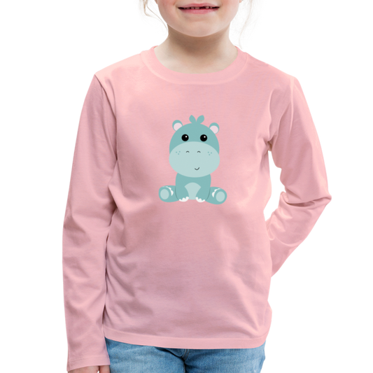 Bio-Langarmshirt Nils Nilpferd - Hellrosa