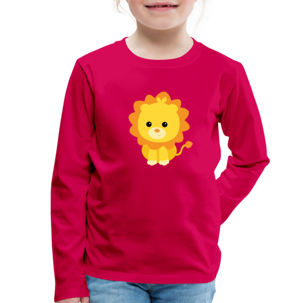 Bio-Langarmshirt Leo Löwe® - dunkles Pink