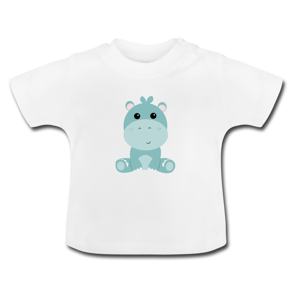 Baby T-Shirt Nils Nilpferd - Weiß