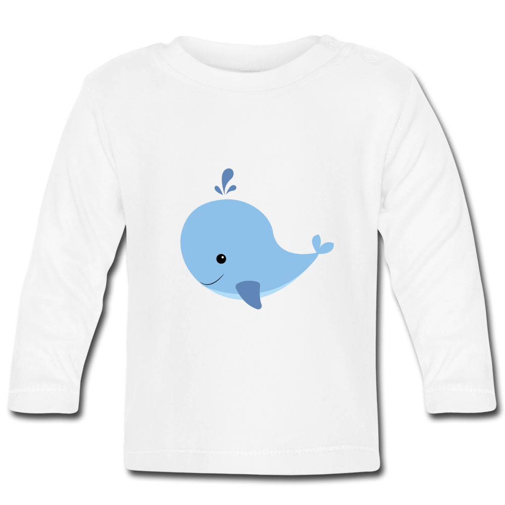 Baby Bio-Langarmshirt Willi Wal - Weiß