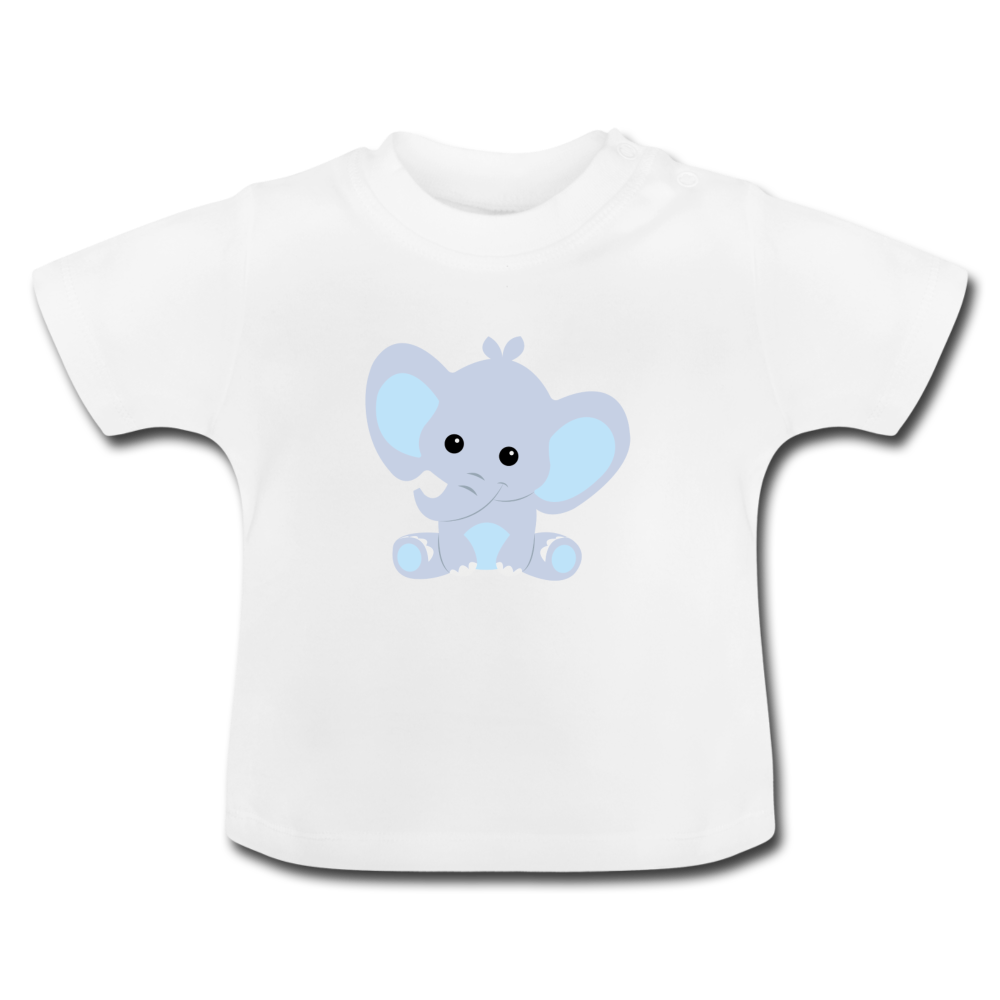 Baby Bio-T-Shirt Elli Elefant - Weiß