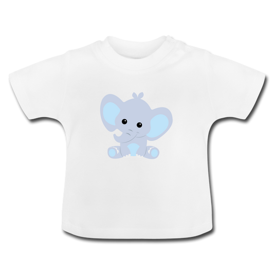 Baby Bio-T-Shirt Elli Elefant - Weiß