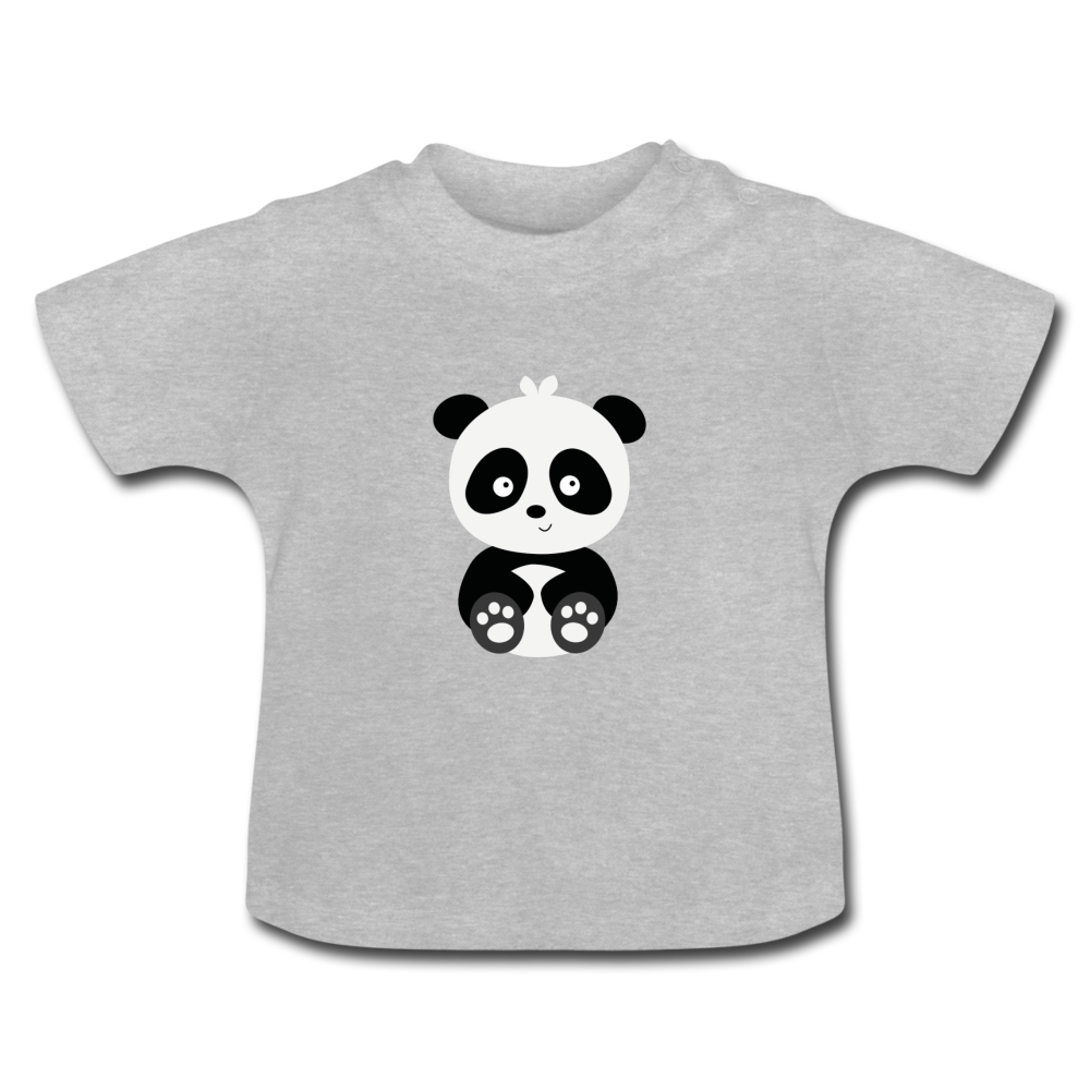 Baby Bio-T-Shirt Pat Panda - Grau meliert