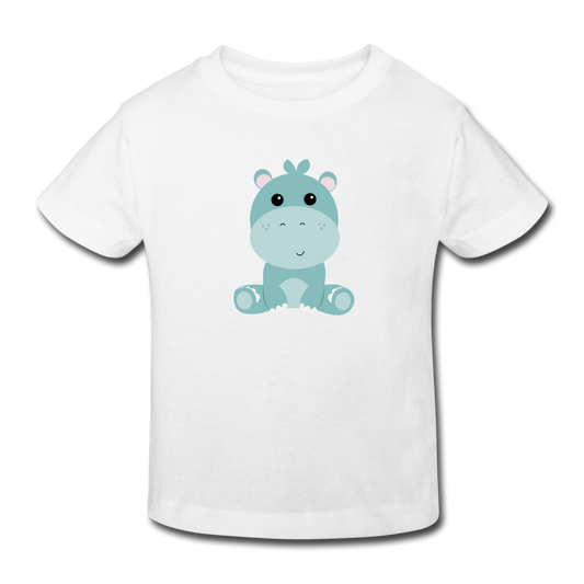 Kinder Bio-T-Shirt Nils Nilpferd - Weiß