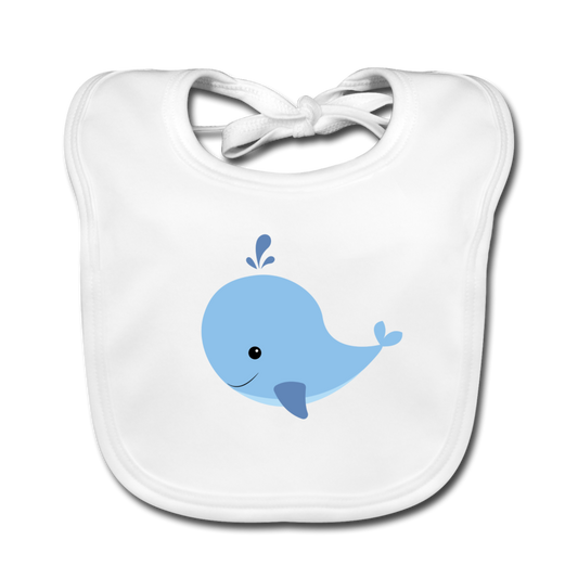 Baby Bio-Lätzchen Willi Wal - Weiß
