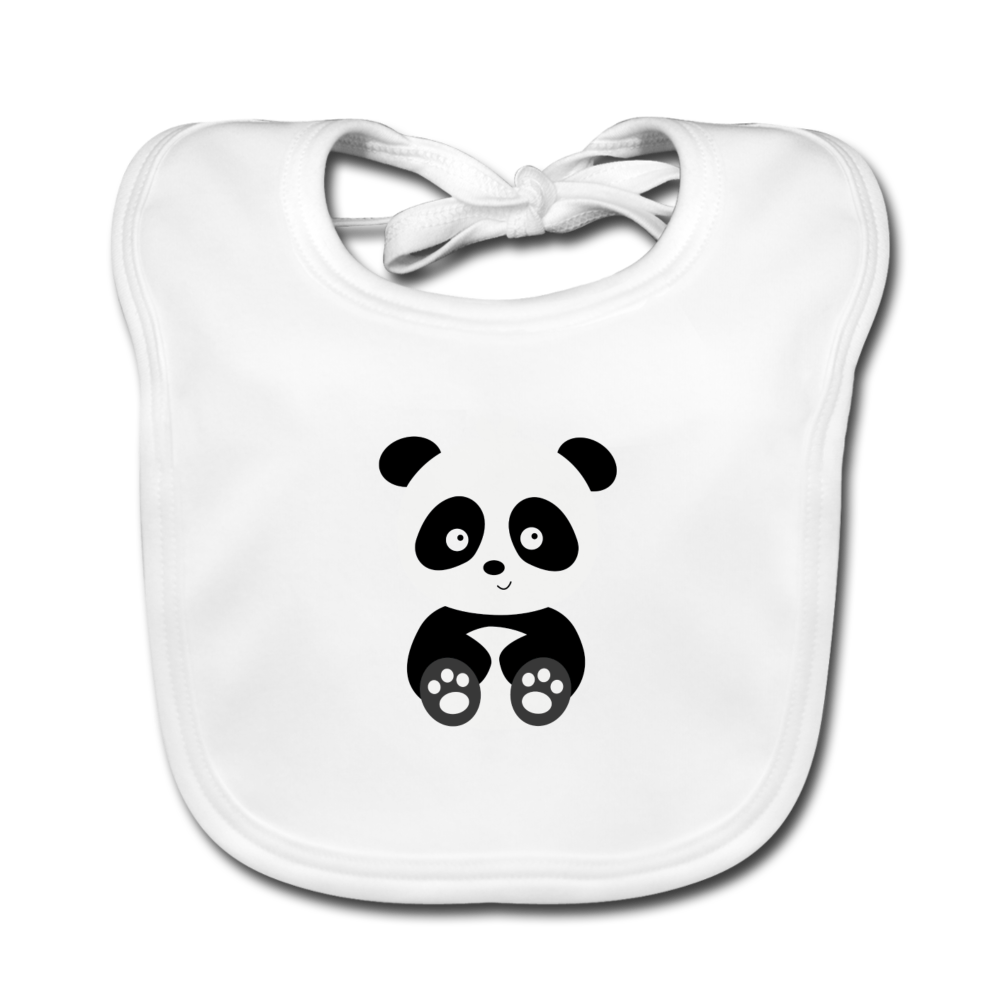 Baby Bio-Lätzchen Pat Panda - Weiß