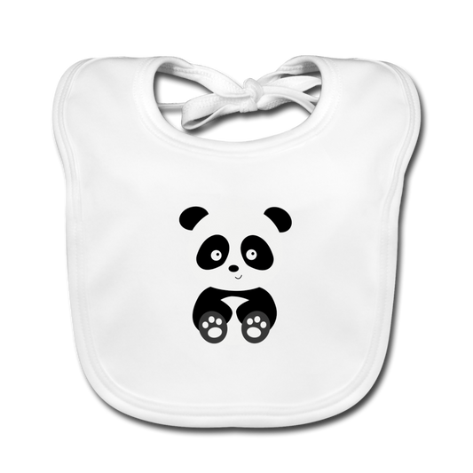 Baby Bio-Lätzchen Pat Panda - Weiß