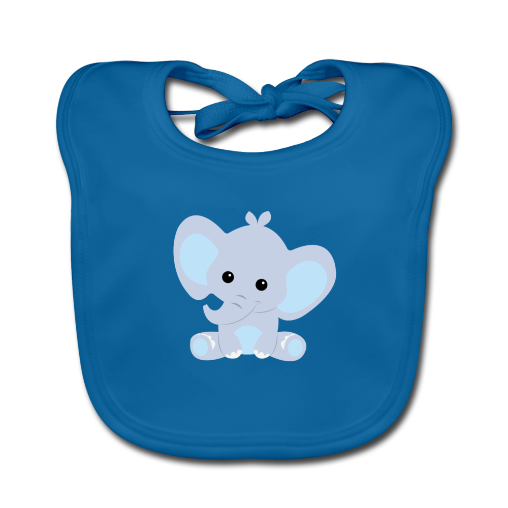 Baby Bio-Lätzchen Elli Elefant - Pfauenblau