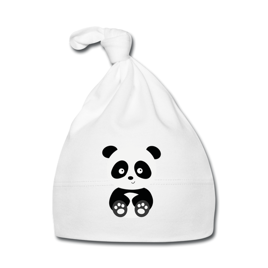 Baby Bio-Mütze Pat Panda - Weiß