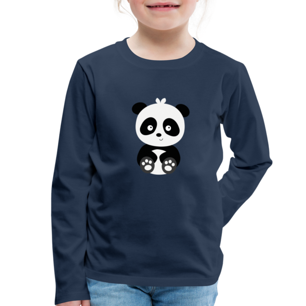 Bio-Langarmshirt Pat Panda - Navy