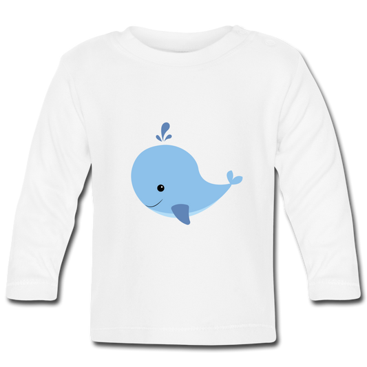 Baby Bio-Langarmshirt Willi Wal - Weiß